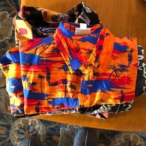 Bundle of Aloha shirts short sleeve various colors and patterns